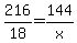 216%2F18+=+144%2Fx