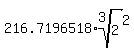 216.7196518+%2A+root%283%2C2%29%5E2