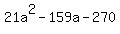 21a%5E2-159a-270