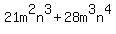 21m%5E2n%5E3+%2B+28m%5E3n%5E4