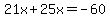 21x%2B25x=-60