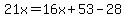 21x=16x%2B53-28