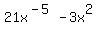 21x%5E%28-5%29-3x%5E2