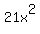 21x%5E2