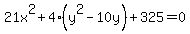 21x%5E2%2B4%28y%5E2-10y%29%2B325=0
