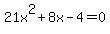 21x%5E2%2B8x-4=0