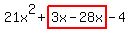 21x%5E2%2Bhighlight%283x-28x%29-4