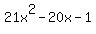 21x%5E2+-20x-1