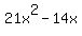 21x%5E2-14x