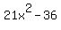 21x%5E2-36