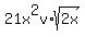 21x%5E2v%2Asqrt%282x%29