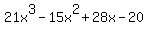 21x%5E3-15x%5E2%2B28x-20