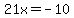 21x+=+-10