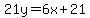 21y=6x%2B21