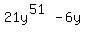 21y%5E%2851%29-6y