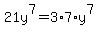21y%5E7=3%2A7%2Ay%5E7