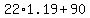 22%2A1.19+%2B+90