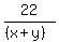 22%2F%28%28x%2By%29%29