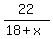 22%2F%2818%2Bx%29