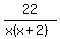 22%2F%28x%28x%2B2%29%29