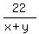 22%2F%28x%2By%29