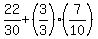 22%2F30%2B%283%2F3%29%287%2F10%29