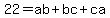 22=ab%2Bbc%2Bca