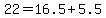 22+=+16.5+%2B+5.5