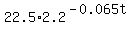 22.5%2A2.2%5E%28-0.065t%29