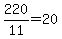220%2F11=20