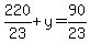 220%2F23%2By=90%2F23