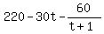 220+-+30t+-+60%2F%28t%2B1%29