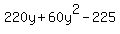 220y%2B60y%5E2-225
