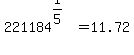 221184%5E%281%2F5%29+=+11.72