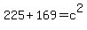 225%2B169=c%5E2