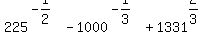 225%5E%28-1%2F2%29+-+1000%5E%28-1%2F3%29+%2B+1331%5E%282%2F3%29