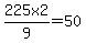 225x2%2F9=50