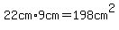 22cm%2A9cm=198cm%5E2