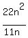 22n%5E2%2F%2811n%29