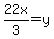 22x%2F3=y