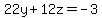 22y%2B12z=-3