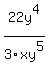 22y%5E4%2F3xy%5E5