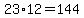 23%2A12=144