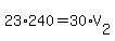 23%2A240=30%2AV%5B2%5D
