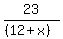 23%2F%28%2812%2Bx%29%29