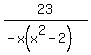 23%2F%28-x%28x%5E2-2%29%29