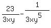 23%2F%283xy%29-1%2F%283xy%5E5%29