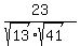 23%2F%28sqrt%2813%29%2Asqrt%2841%29%29