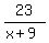 23%2F%28x%2B9%29