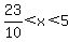 23%2F10%3Cx%3C5